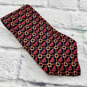 Virginia Tech Hokies Necktie Mens 100% Silk Blue Red VT Logo School Spirit